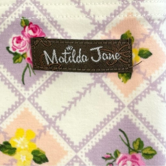 NWT Matilda Jane Enchanted Garden Gingham Tunic Top & Floral Pant Set Size 14 - Picture 5 of 10